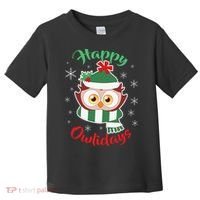 Owl Christmas Happy Owlidays Toddler T-Shirt thumb 0
