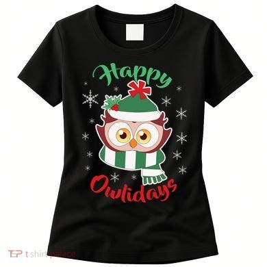Owl Christmas Happy Owlidays Women's T-Shirt