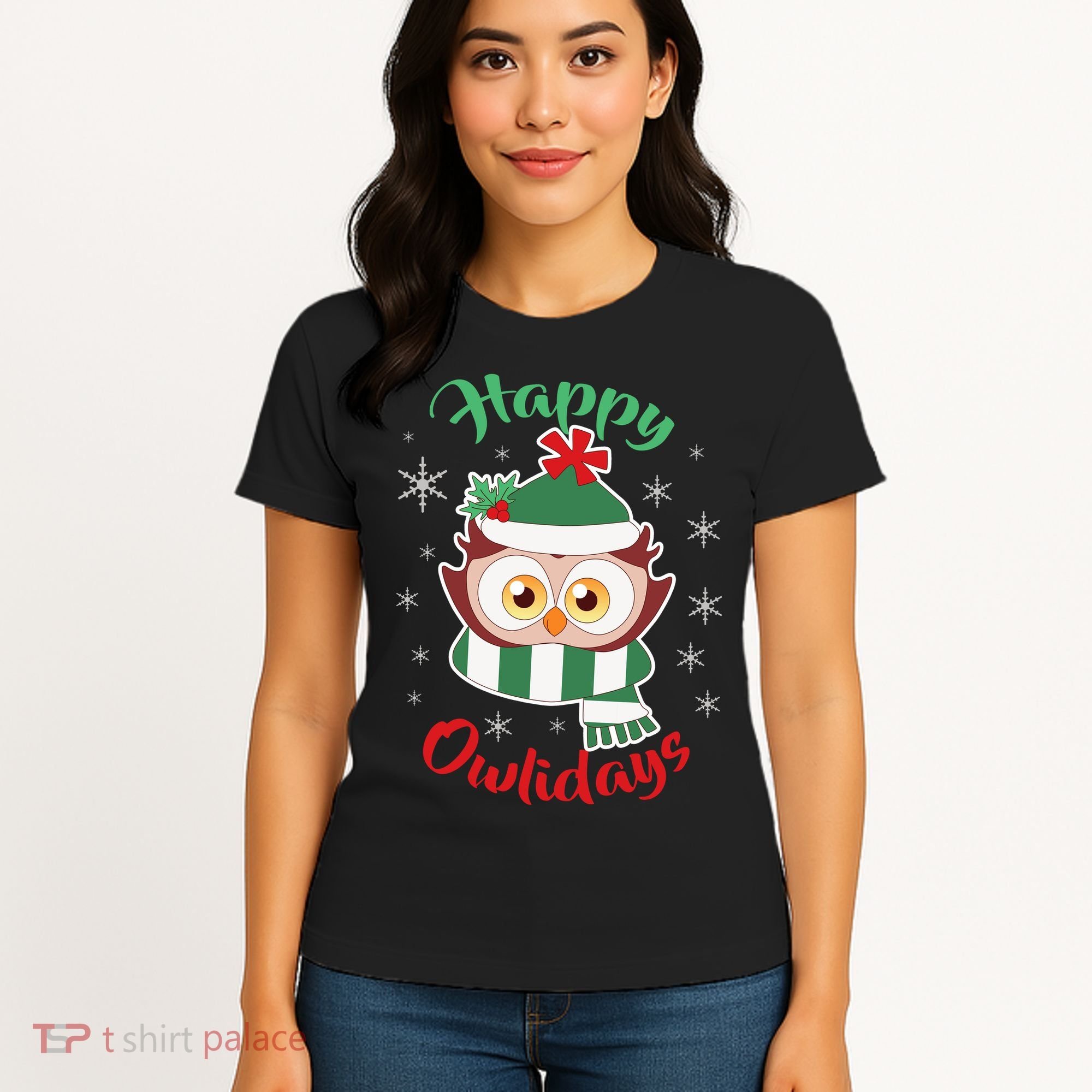 Owl Christmas Happy Owlidays Women's T-Shirt