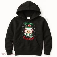 Owl Christmas Happy Owlidays Kids Hoodie thumb 0
