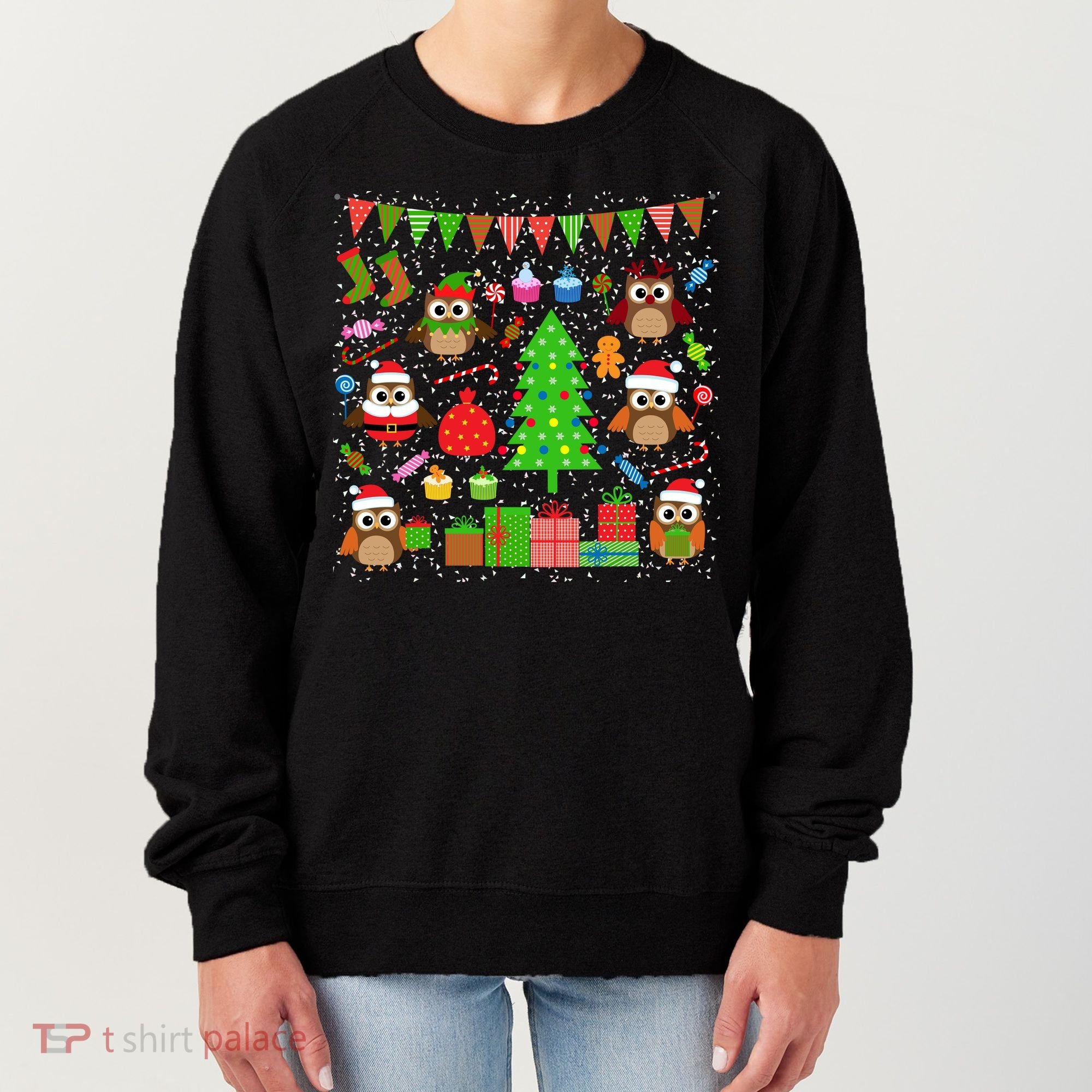 Owl Christmas Party Mashup Women's Sweatshirt