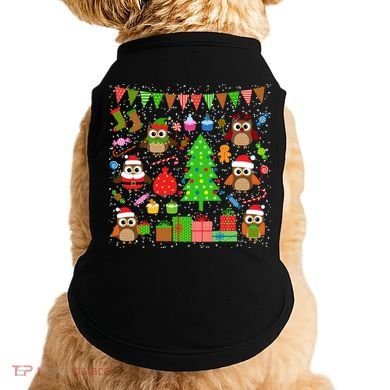 Owl Christmas Party Mashup Doggie Tank