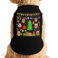 Owl Christmas Party Mashup Doggie Tank thumb 0