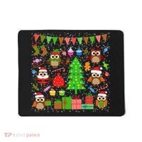 Owl Christmas Party Mashup Mousepad thumb 0