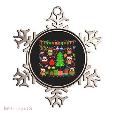 Owl Christmas Party Mashup Ornament