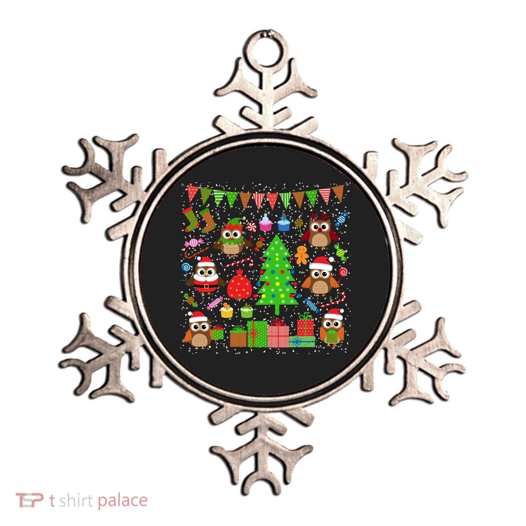 Owl Christmas Party Mashup Ornament