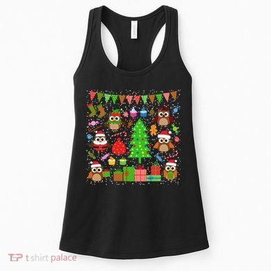 Owl Christmas Party Mashup Women's Tank Top