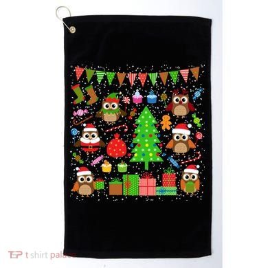 Owl Christmas Party Mashup Golf Towel