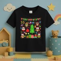 Owl Christmas Party Mashup Toddler T-Shirt thumb 3