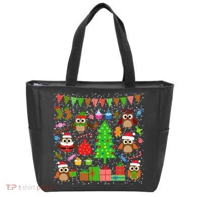 Owl Christmas Party Mashup Tote Bag