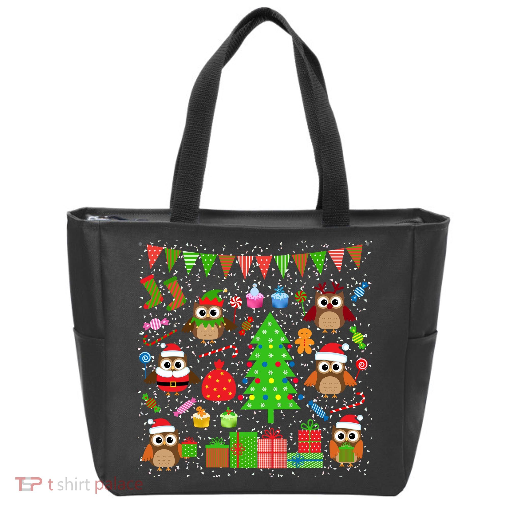 Owl Christmas Party Mashup Tote Bag