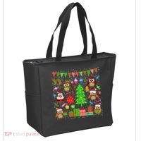 Owl Christmas Party Mashup Tote Bag thumb 2