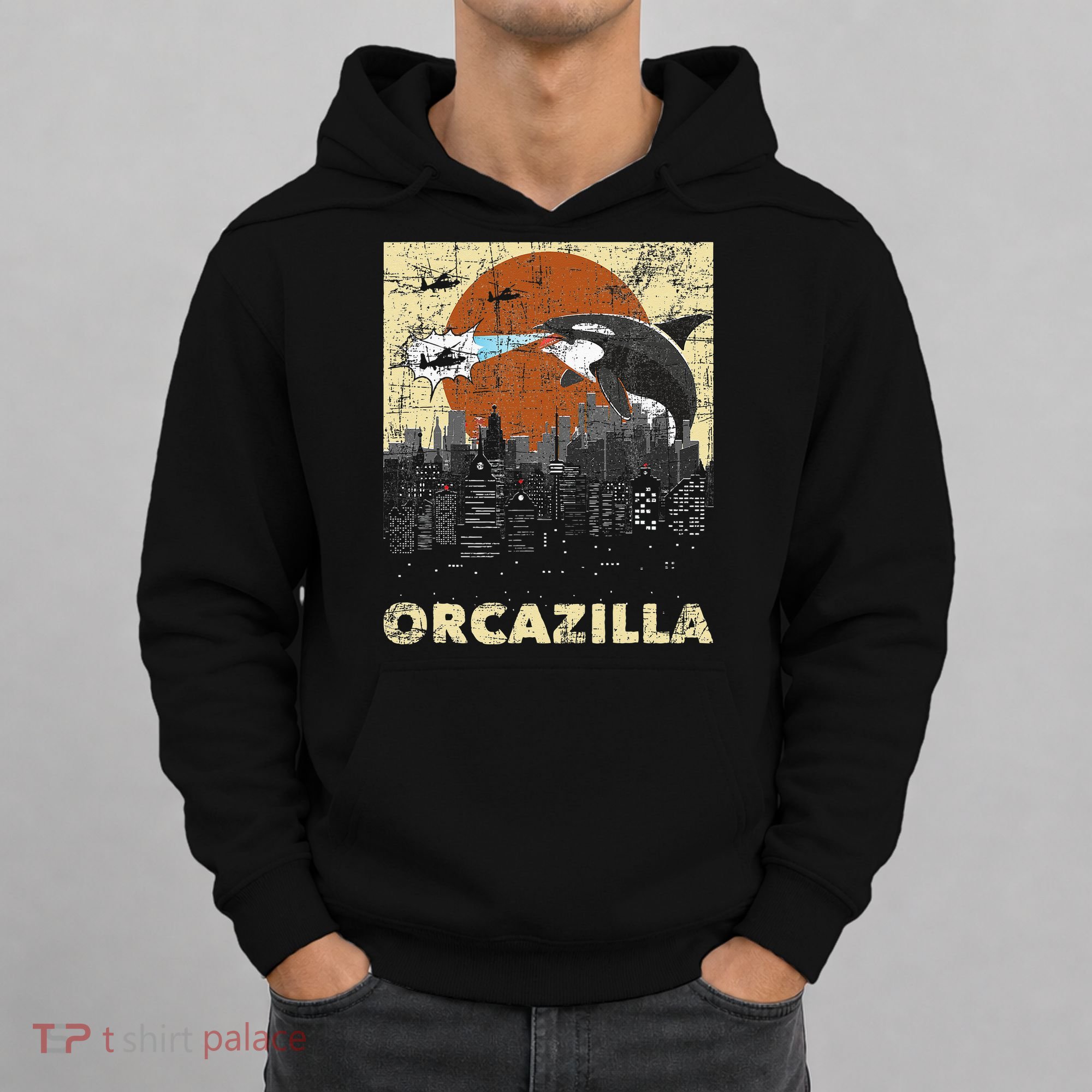 Orcazilla Whale Lover Ocean Marine Biologist Whales Hoodie