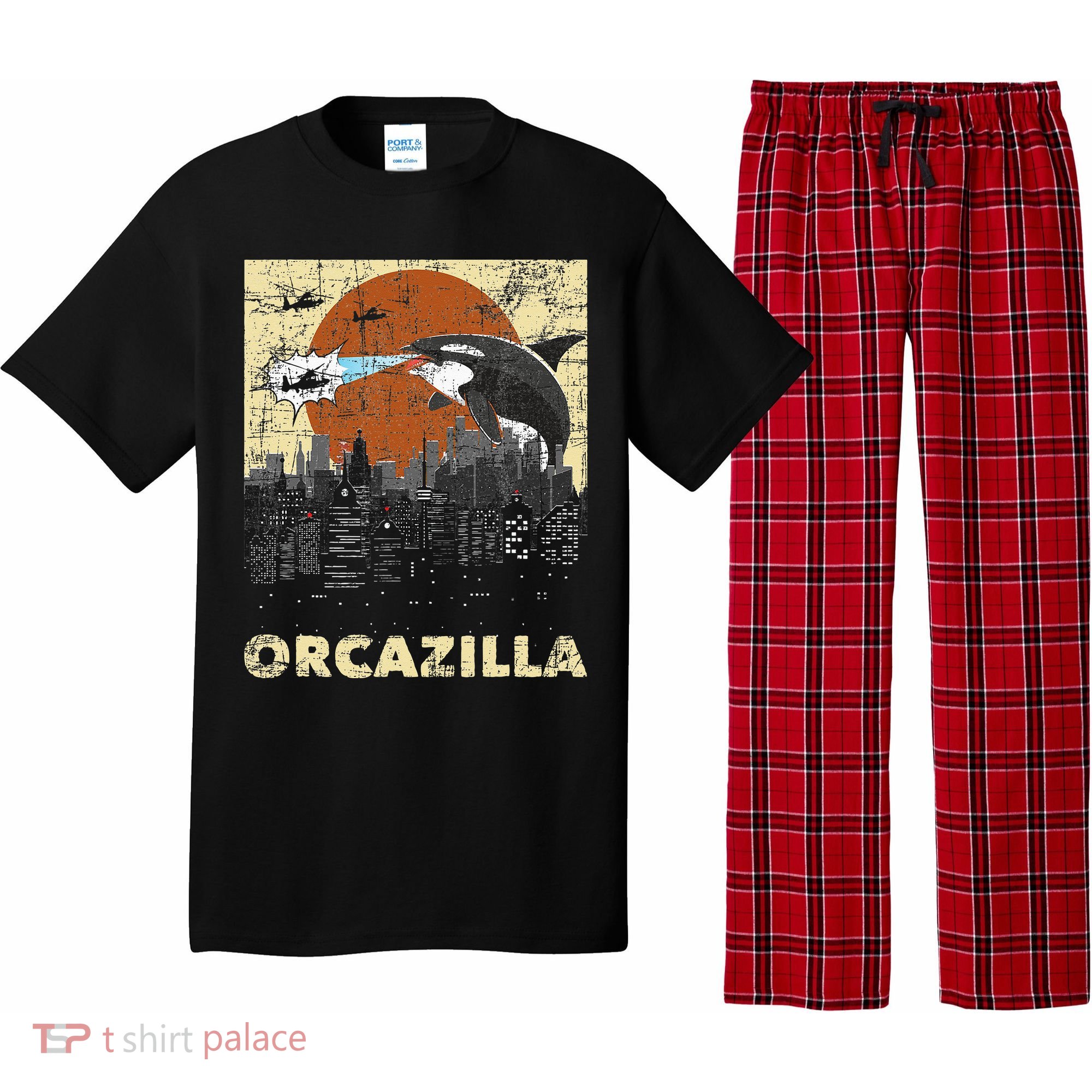 Orcazilla Whale Lover Ocean Marine Biologist Whales Pajama Set