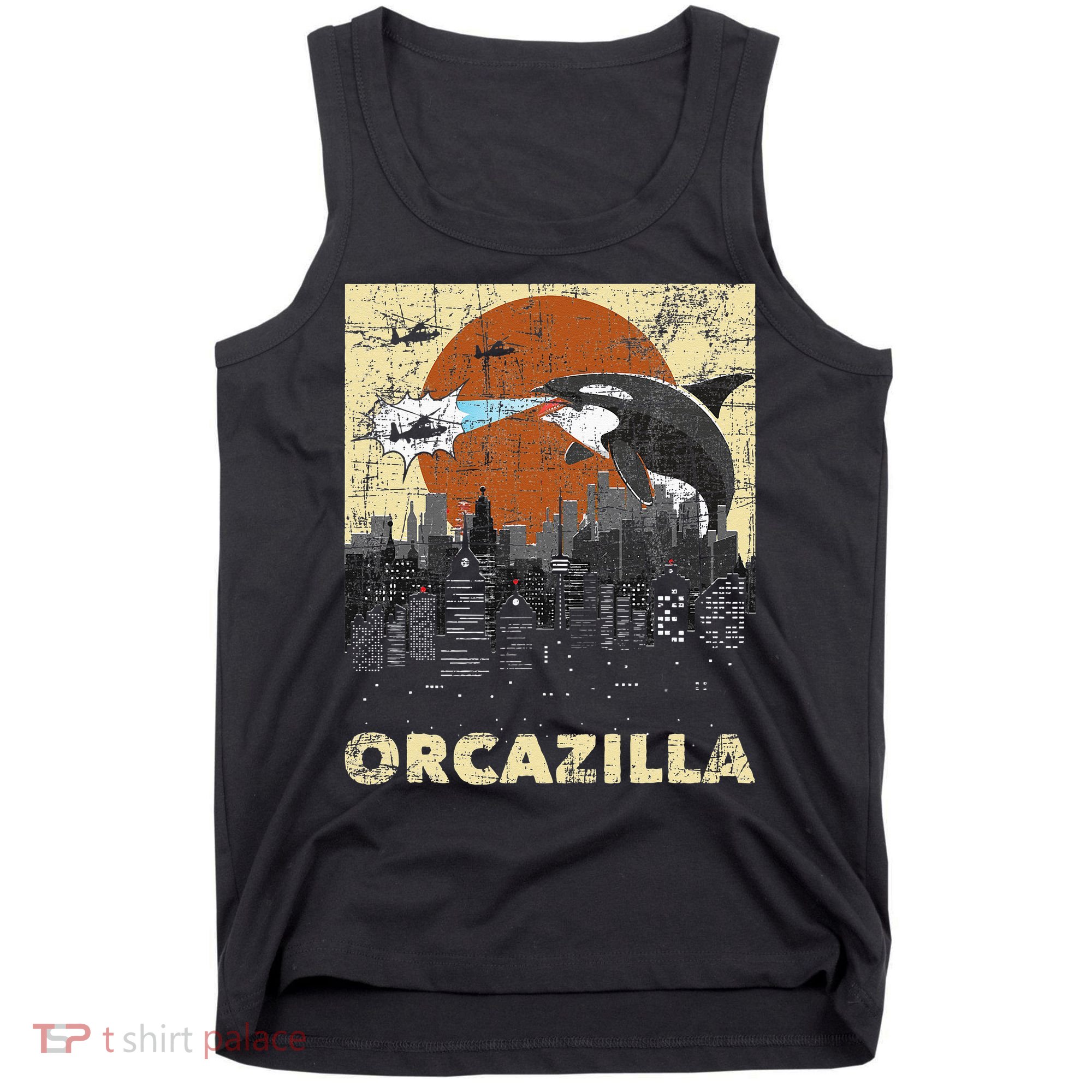 Orcazilla Whale Lover Ocean Marine Biologist Whales Tank Top