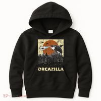 Orcazilla Whale Lover Ocean Marine Biologist Whales Kids Hoodie thumb 0