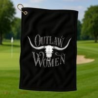 Outlaw Woman Golf Towel thumb 1