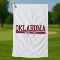 Oklahoma Wrestling Golf Towel thumb 1