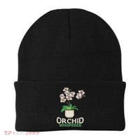 Orchid Whisperer Plant Lover Women Florist Orchid Flower Beanie thumb 0