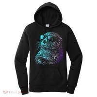 Otter Wearing Sunglasses Funny Cute Animal Sea Otter Lover Funny Gift Women's Hoodie thumb 0