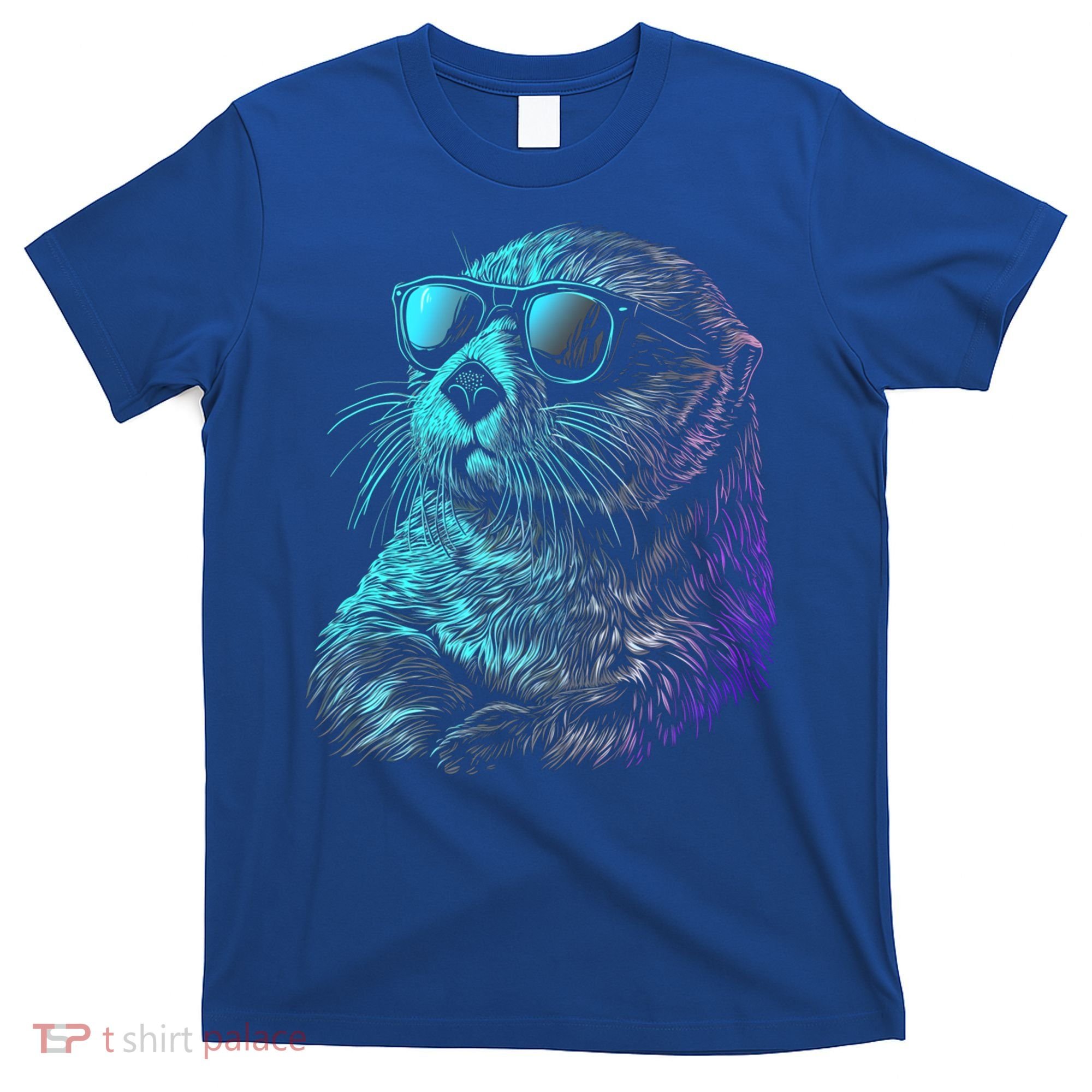 Otter Wearing Sunglasses Funny Cute Animal Sea Otter Lover Funny Gift T-Shirt