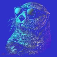 Otter Wearing Sunglasses Funny Cute Animal Sea Otter Lover Funny Gift Women's Tank Top thumb 5