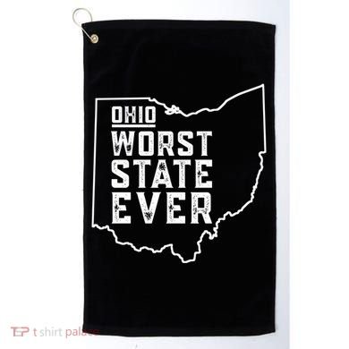 Ohio Worst State Ever Gift Golf Towel