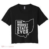 Ohio Worst State Ever Gift Women's Crop Top Tee thumb 0