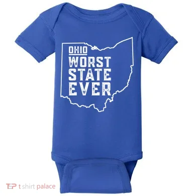 Ohio Worst State Ever Gift Baby Bodysuit