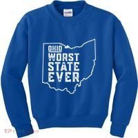 Ohio Worst State Ever Gift Kids Sweatshirt thumb 0