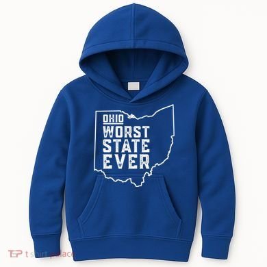 Ohio Worst State Ever Gift Kids Hoodie