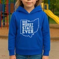 Ohio Worst State Ever Gift Kids Hoodie thumb 3