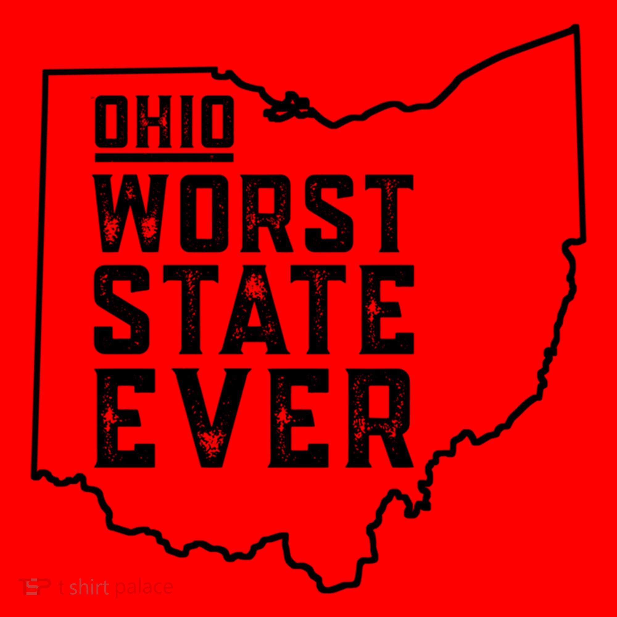 Ohio Worst State Ever Gift Santa Hat