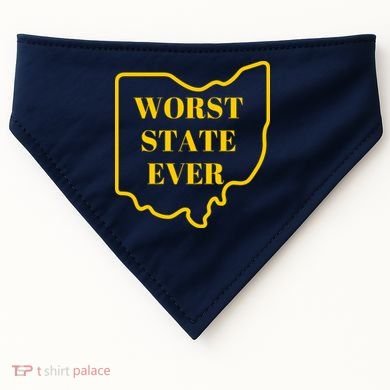 Ohio Worst State USA-Made Doggie Bandana