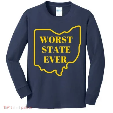 Ohio Worst State Kids Long Sleeve Shirt