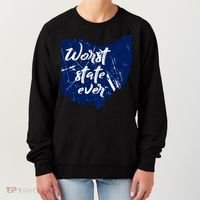 Ohio Worst State Ever Distressed Women's Sweatshirt thumb 0