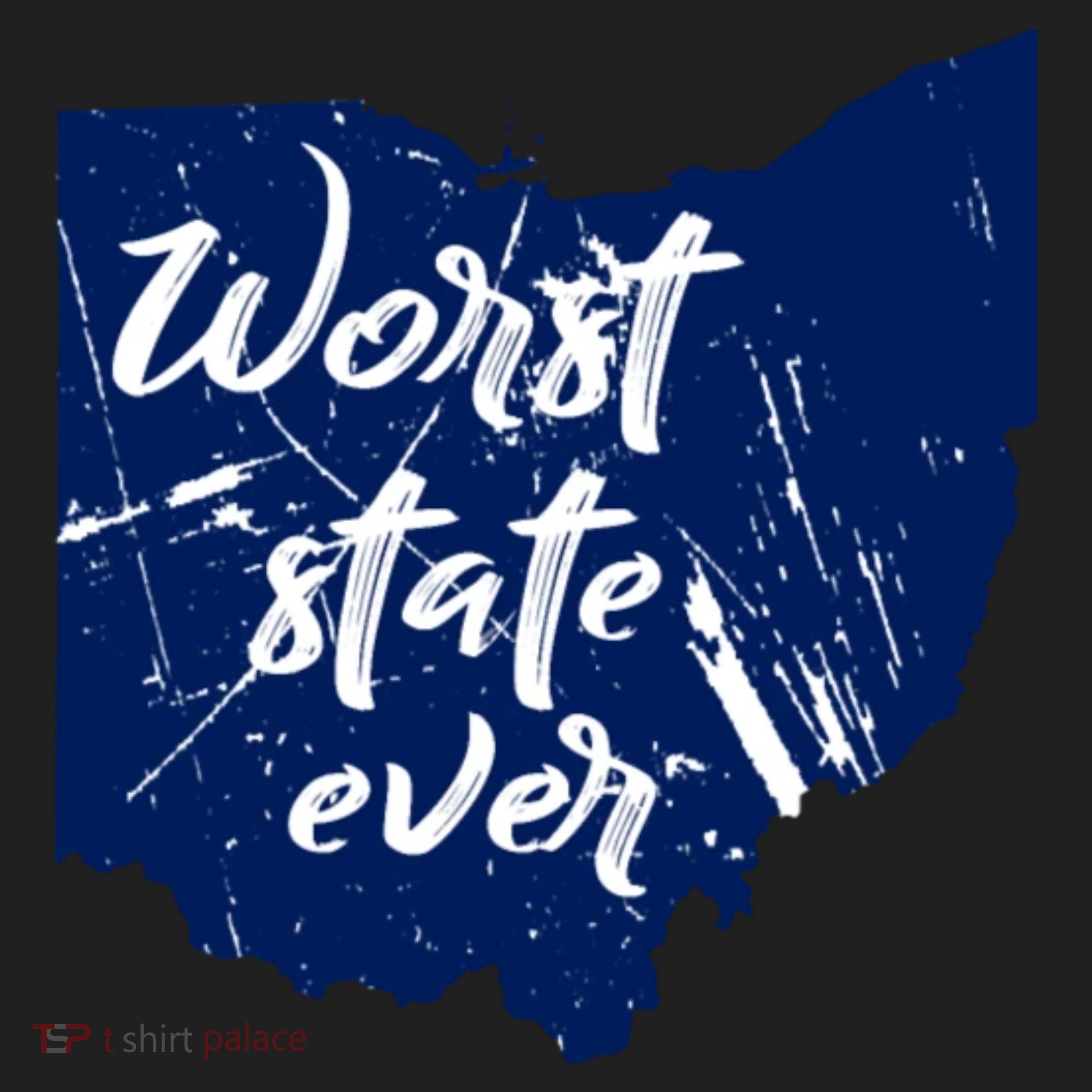 Ohio Worst State Ever Distressed Women's Sweatshirt