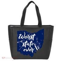 Ohio Worst State Ever Distressed Tote Bag thumb 0