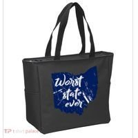 Ohio Worst State Ever Distressed Tote Bag thumb 2