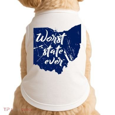 Ohio Worst State Ever Distressed Doggie Tank