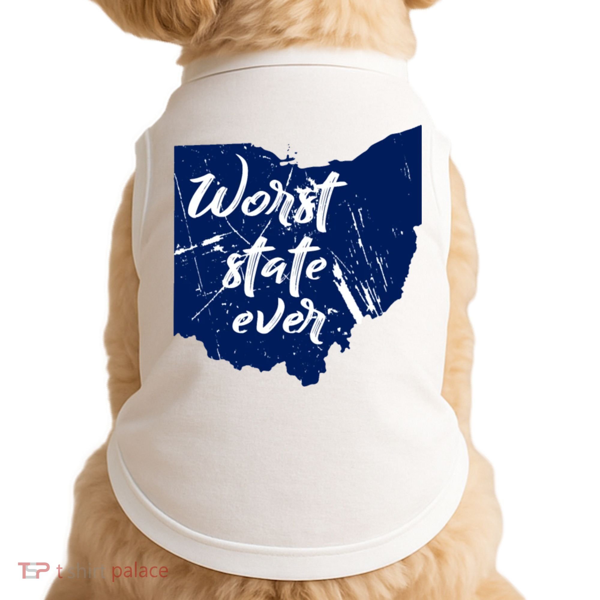 Ohio Worst State Ever Distressed Doggie Tank