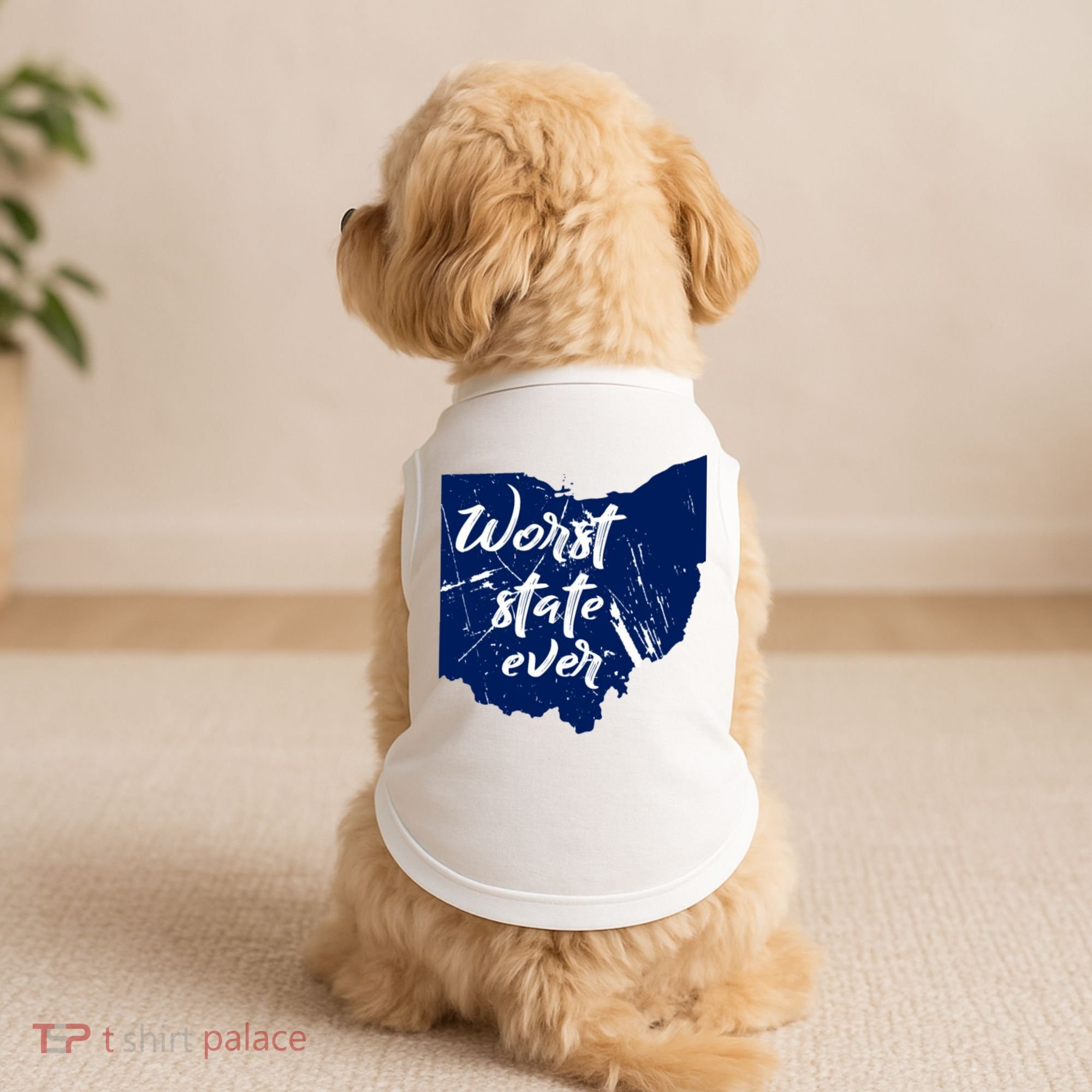 Ohio Worst State Ever Distressed Doggie Tank