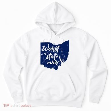 Ohio Worst State Ever Distressed Hoodie