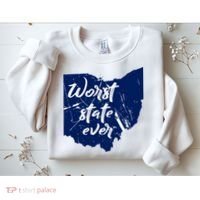 Ohio Worst State Ever Distressed Sweatshirt thumb 2
