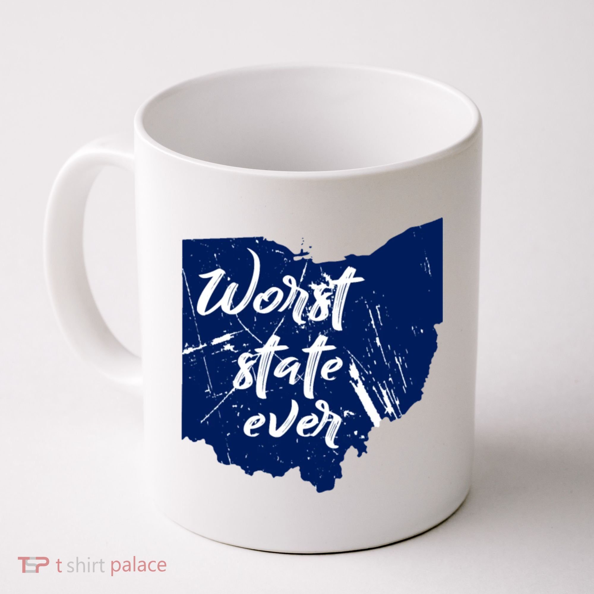 Ohio Worst State Ever Distressed Coffee Mug