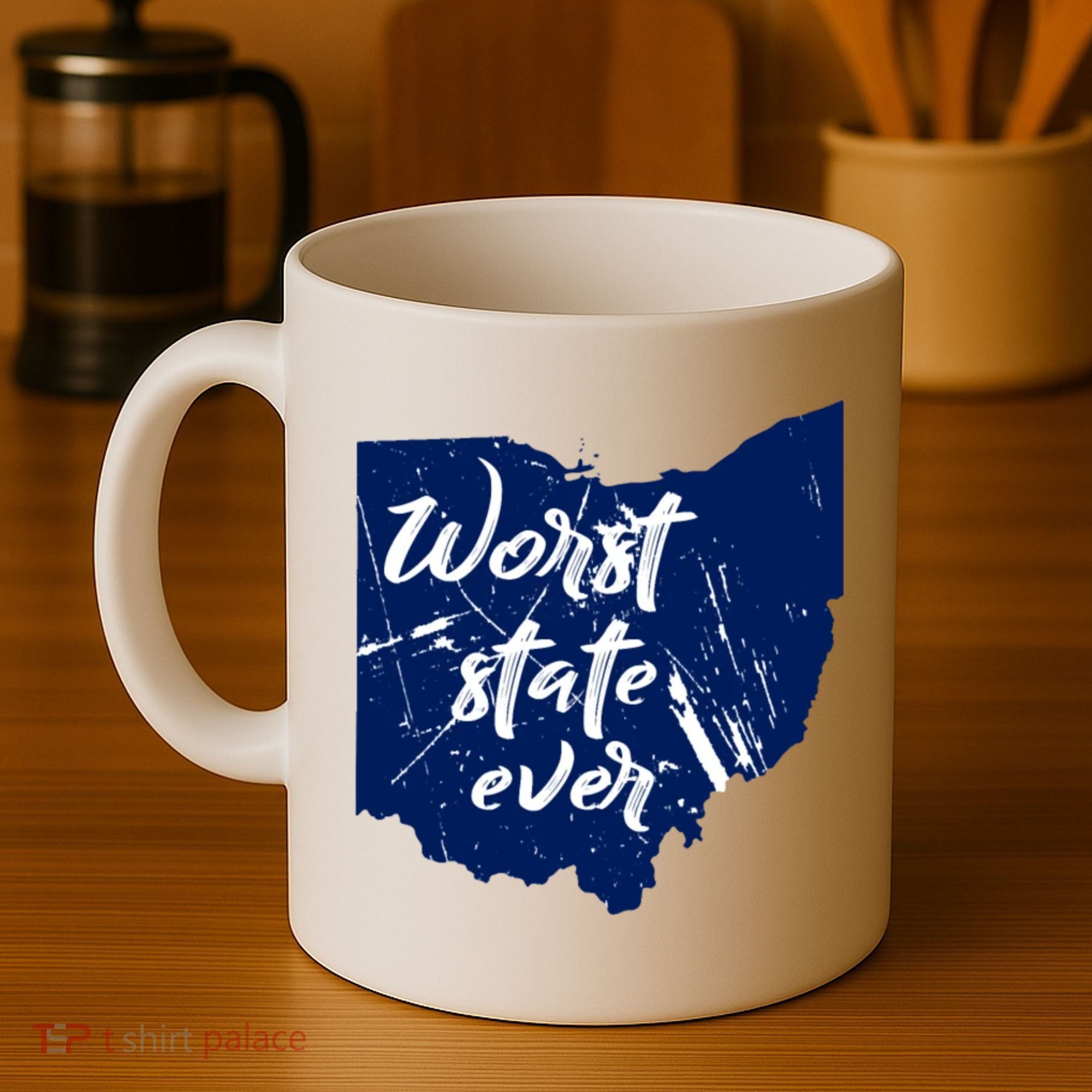 Ohio Worst State Ever Distressed Coffee Mug