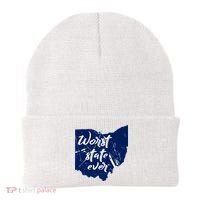 Ohio Worst State Ever Distressed Beanie thumb 0