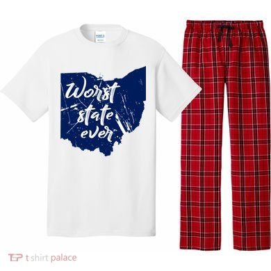 Ohio Worst State Ever Distressed Pajama Set
