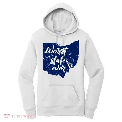 Ohio Worst State Ever Distressed Women's Hoodie