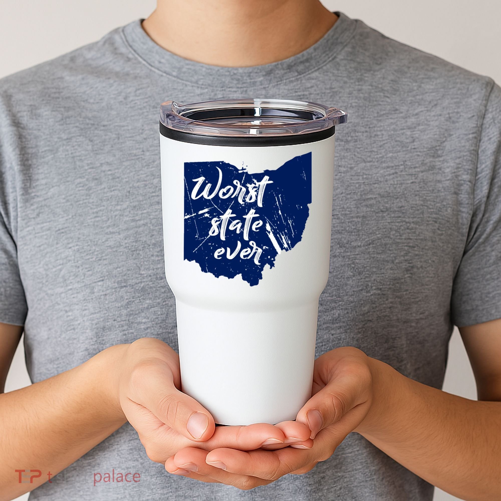 Ohio Worst State Ever Distressed Tumbler